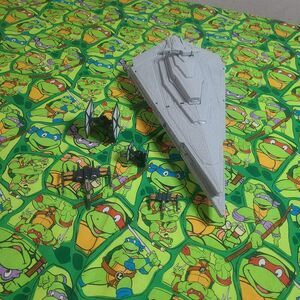 Star Wars Micro Machines Force Awakens Star Destroyer Disney 15" long With 4